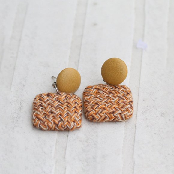 Set of four (4) Handmade Knitted Crochet Earrings Adorable Earrings for her - Picture 2 of 10